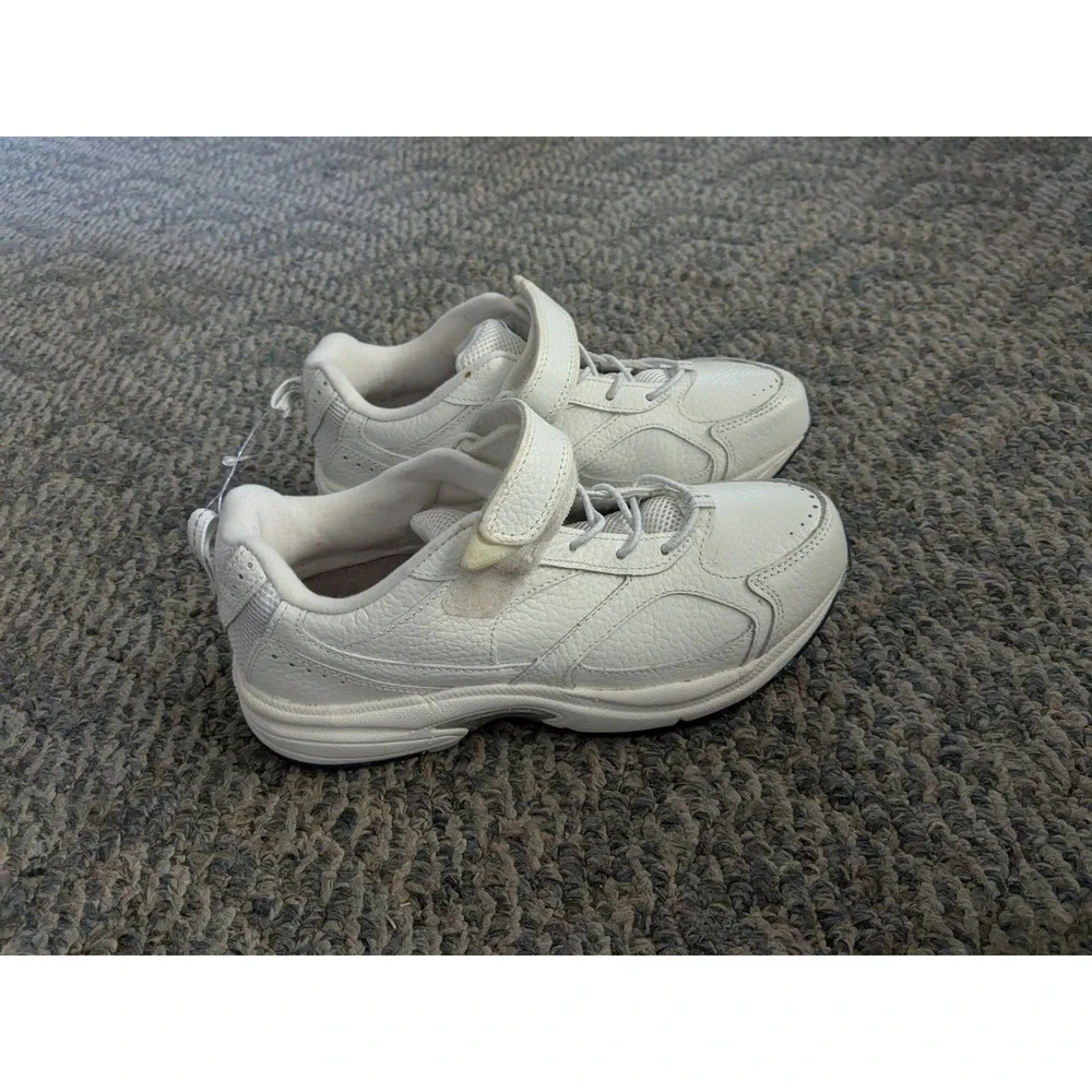Dr. Comfort Spirit Womens White Leather Walking Shoe Orthopedic Sneakers 8W 3240
